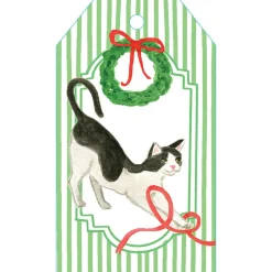 Caspari Christmas Gift Tags & Labels|Presenting Pets Hang Tags - includes 4 Tags