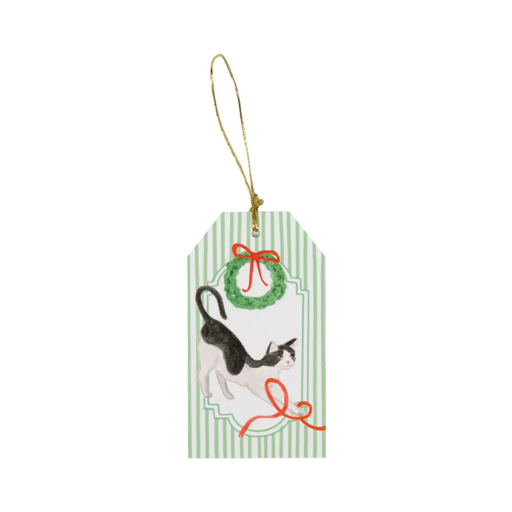 Caspari Christmas Gift Tags & Labels|Presenting Pets Hang Tags - includes 4 Tags