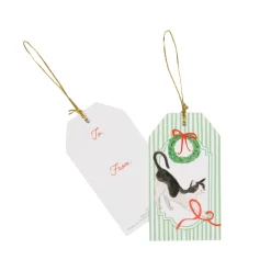Caspari Christmas Gift Tags & Labels|Presenting Pets Hang Tags - includes 4 Tags