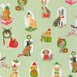 Caspari Christmas Wrapping Paper|Presenting Pets Roll Wrap - includes 1 Roll
