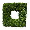 Mills Floral Christmas Decor|The Boxwood Shop|Preserved Boxwood Square Wreath- 16" Single Sided