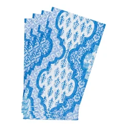 Caspari Paper Guest Towels|Provençal Cotton Blue Guest Towel Napkins - 15 Per Package
