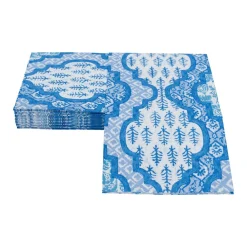 Caspari Paper Guest Towels|Provençal Cotton Blue Guest Towel Napkins - 15 Per Package