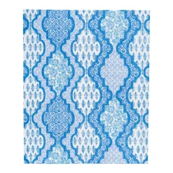 Caspari Paper Guest Towels|Provençal Cotton Blue Guest Towel Napkins - 15 Per Package