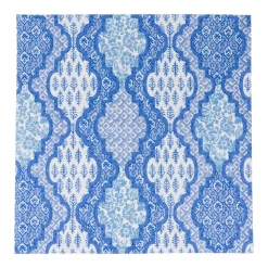 Caspari Paper Luncheon Napkins|Provençal Cotton Blue Luncheon Napkins - 20 Per Package