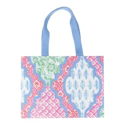 Caspari Gift & Bottle Bags|Provençal Cotton Pink Multi Small Gift Bags - One Gift Bag Included