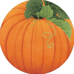 Caspari Paper Placemats|Pumpkin Round Paper Placemats - 12 Per Package