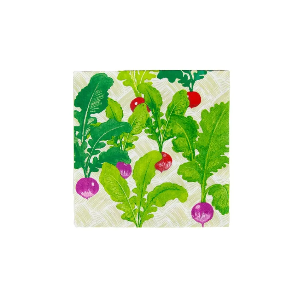 Caspari Paper Luncheon Napkins|Radish Patch Luncheon Napkins - 20 Per Package
