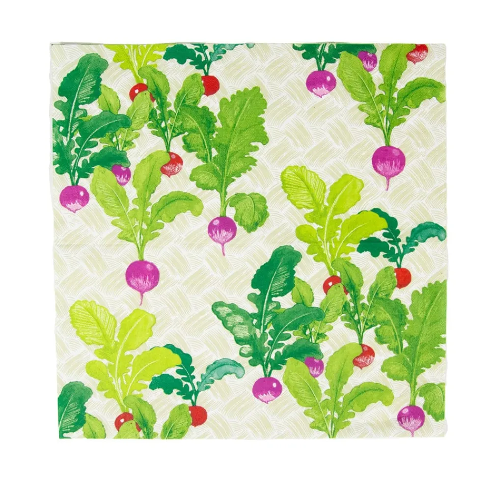 Caspari Paper Luncheon Napkins|Radish Patch Luncheon Napkins - 20 Per Package