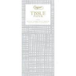 Caspari Christmas TIssue Paper|Hanukkah|Raffiné Tissue Paper in Silver - 4 Sheets Included