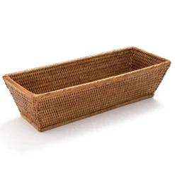 Caspari Tailgates|Mother'S Day|Rattan Bread Serving Basket in Dark Natural - 1 Each