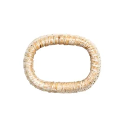Caspari Summer Picnic|Bridal Shower|Rattan Napkin Ring in White Natural