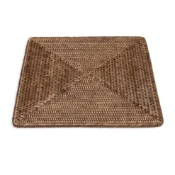 Caspari Thanksgiving|Rattan Trays And Accessories|Rattan Placemats in Dark Natural - 1 Each