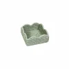 Caspari Summer Picnic|Rattan Trays And Accessories|Rattan Scalloped Cocktail Napkin Holders in Green - 1 Napkin Holder