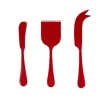 Caspari Bar Tools & Acrylic Barware|Serving Utensils|Red & White Cheese Tool Set