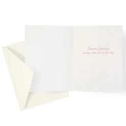 Caspari Christmas And Holiday Cards|Boxed Holiday Cards|Red Amaryllis Large Boxed Christmas Cards - includes 15 Boxed Christmas Cards