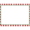 Caspari Christmas Gift Tags & Labels|Gift Tags & Enclosure Cards|Red And White Stripe Border Adhesive Labels - 12 Per Package