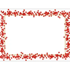 Caspari Christmas Gift Tags & Labels|Gift Tags & Enclosure Cards|Red Berries Adhesive Labels - 12 Per Package