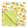 Caspari Tailgates|Easter|Reversible Kantha Table Cover in Orange Grove - 1 Each