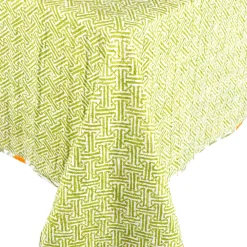 Caspari Tailgates|Easter|Reversible Kantha Table Cover in Orange Grove - 1 Each