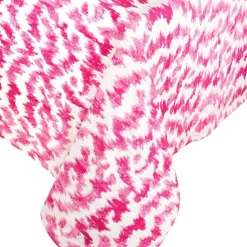 Caspari Tailgates|Easter|Reversible Kantha Table Cover in Orange & Fuchsia Modern Moiré - 1 Each