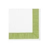 Caspari Engagement Party|Paper Cocktail Napkins|Ribbon Border Paper Cocktail Napkins in Green - 20 Per Package