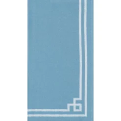 Caspari Kitchen Essentials|Rive Gauche Cotton Tea Towel in Aqua - 1 Each