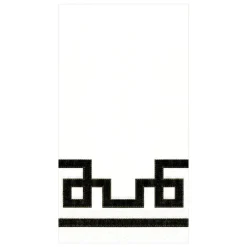 Caspari Engagement Party|Halloween|Rive Gauche Paper Guest Towel Napkins in Black & White - 15 Per Package
