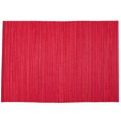 Caspari Christmas Placemats & Coasters|Placemats|Roll-Up Bamboo Placemats in Red - Set of 4