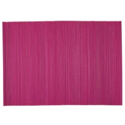 Caspari Placemats|Paper Placemats|Roll-Up Bamboo Placemats in Fuchsia - Set of 4