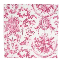 Caspari Paper Cocktail Napkins|Romantic Toile Rose Cocktail Napkins - 20 Per Package