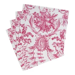 Caspari Paper Luncheon Napkins|Romantic Toile Rose Luncheon Napkins - 20 Per Package