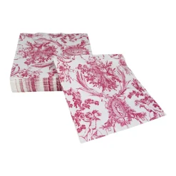 Caspari Paper Luncheon Napkins|Romantic Toile Rose Luncheon Napkins - 20 Per Package