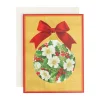 Caspari Christmas And Holiday Cards|Boxed Holiday Cards|Rose and Holly Ornament Classic Boxed Christmas Cards - includes 15 cards & envelopes