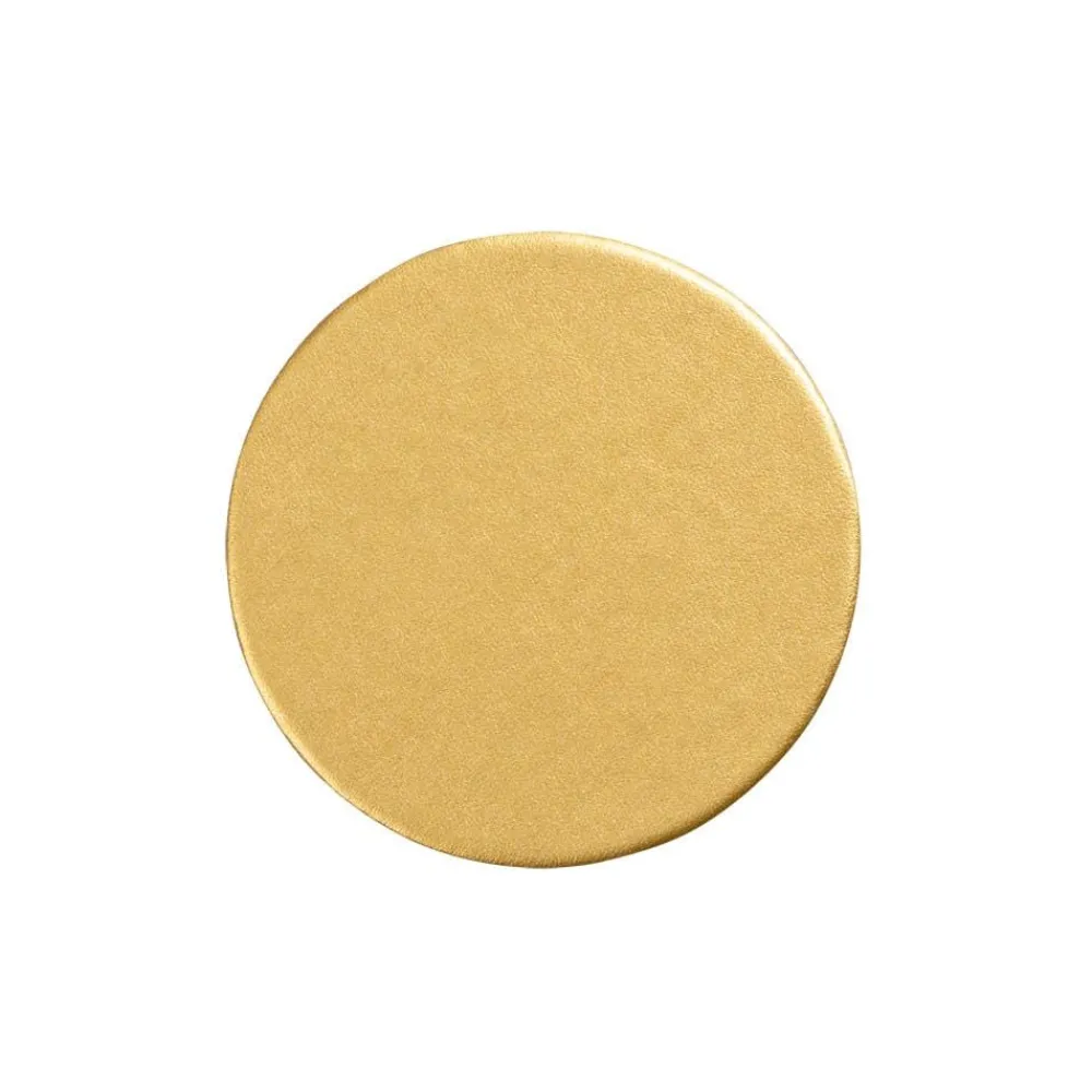 Caspari Coasters|Round Luster Felt-Backed Coasters in Gold - 8 Per Box