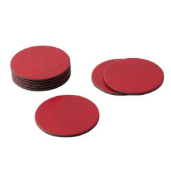 Caspari Christmas Placemats & Coasters|Thanksgiving|Round Snakeskin Felt-Backed Coasters in Crimson - 8 Per Box