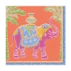 Caspari Paper Luncheon Napkins|Royal Elephant Paper Luncheon Napkins in Orange - 20 Per Package