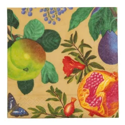 Caspari Paper Luncheon Napkins|Royal Orchard Gold 2 Luncheon Napkins - includes 20 Luncheon Napkins