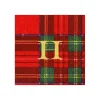Personalization by Caspari Christmas Napkins|Royal Plaid Personalized Cocktail Napkins