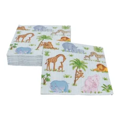 Caspari Paper Cocktail Napkins|Safari Baby Cocktail Napkins - 20 Per Package