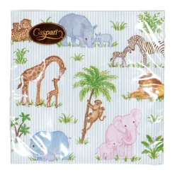 Caspari Paper Cocktail Napkins|Safari Baby Cocktail Napkins - 20 Per Package