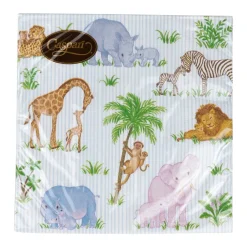 Caspari Paper Luncheon Napkins|Safari Baby Luncheon Napkins - 20 Per Package