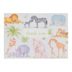 Caspari Thank You Notes|Safari Baby Thank You Notes - 8 Note Cards & 8 Envelopes