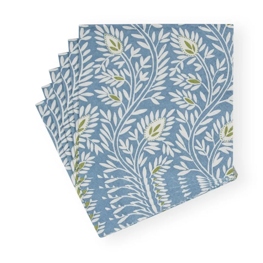 Caspari Paper Luncheon Napkins|Samsara Stone Blue Luncheon Napkins - 20 Per Package