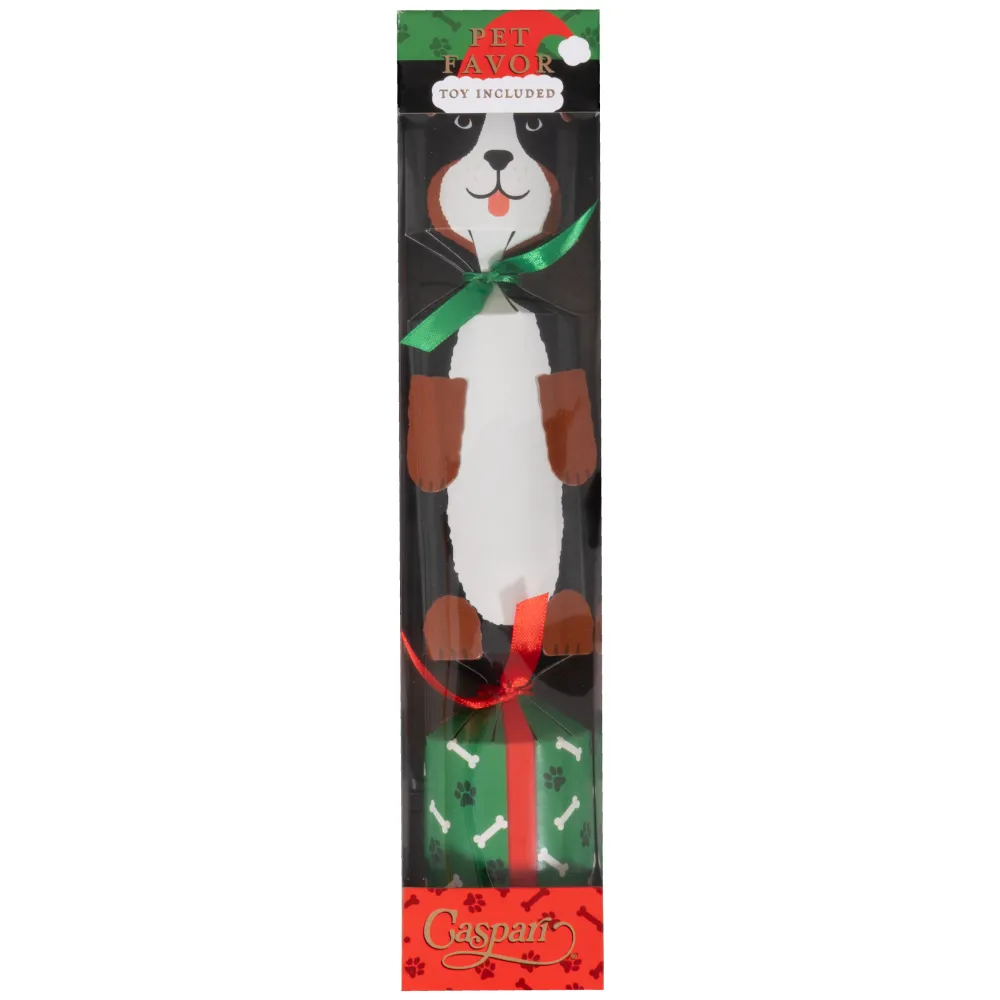 Caspari Christmas Crackers|Santa Hat Dog Pet Favors - includes 1 Pet Favors