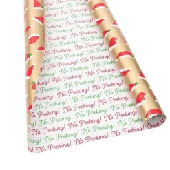 Caspari Christmas Wrapping Paper|Wrapping Paper|Santa Hat Toss Reversible Gift Wrapping Paper - 30" x 8' Roll