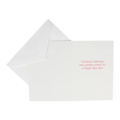 Caspari Christmas And Holiday Cards|Boxed Holiday Cards|Santa With Stack Of Gifts Small Boxed Christmas Cards - includes 15 cards & envelopes