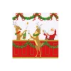 Caspari Paper Cocktail Napkins|Santa's Bar Cocktail Napkins - includes 20 Cocktail Napkins