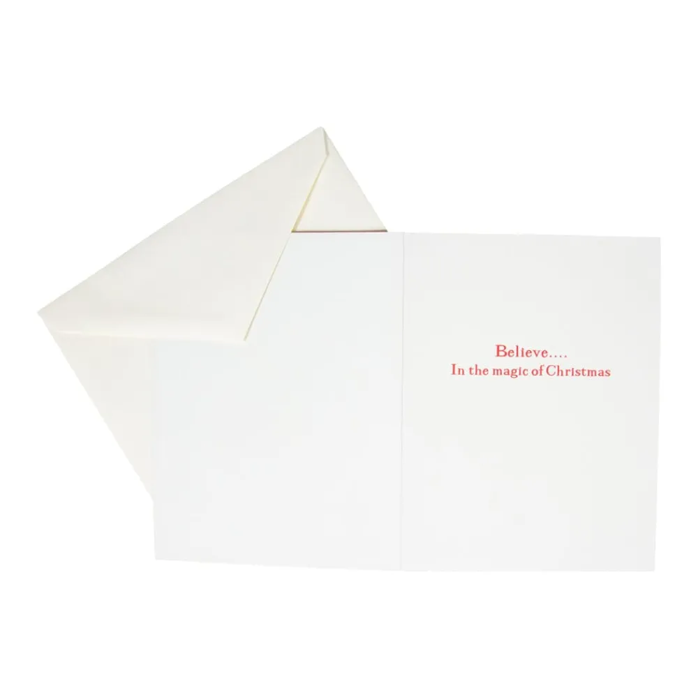 Caspari Christmas And Holiday Cards|Boxed Holiday Cards|Santa's Sleigh Boxed Christmas Cards - 15 Christmas Cards & 15 Envelopes