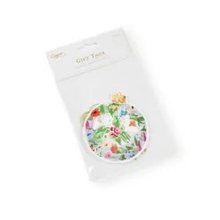 Caspari Christmas Gift Tags & Labels|Gift Tags & Enclosure Cards|Savannah Gift Tags - 4 Per Package